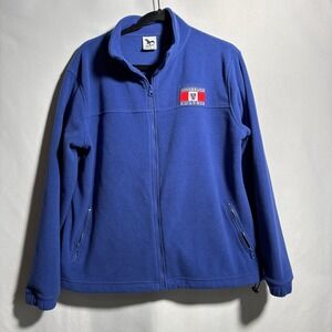 Adler Innsbruck Austria Fleece Jacket Blue‎ Full Zip XL